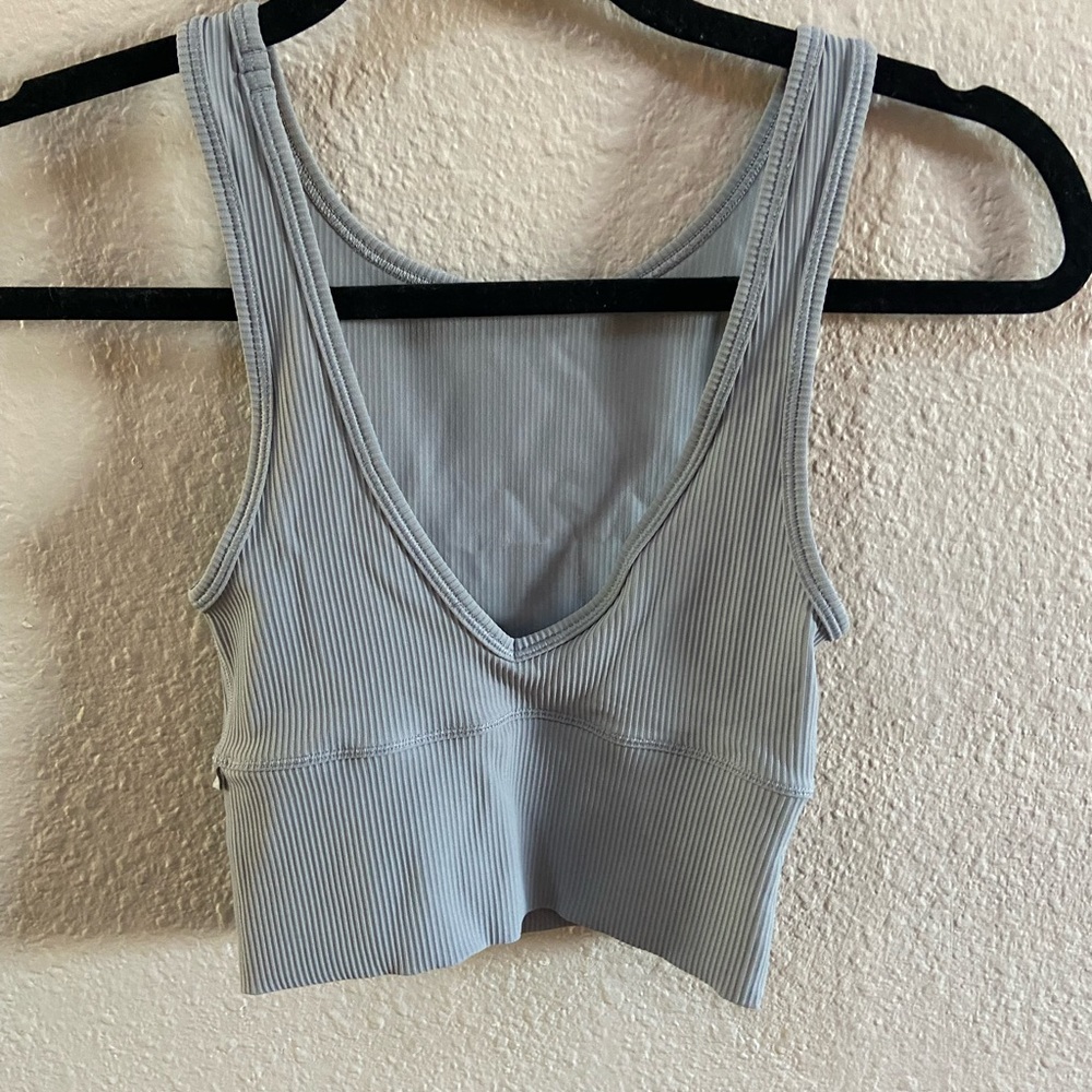 lululemon Ribbed Power Pivot tank size 0 chambray